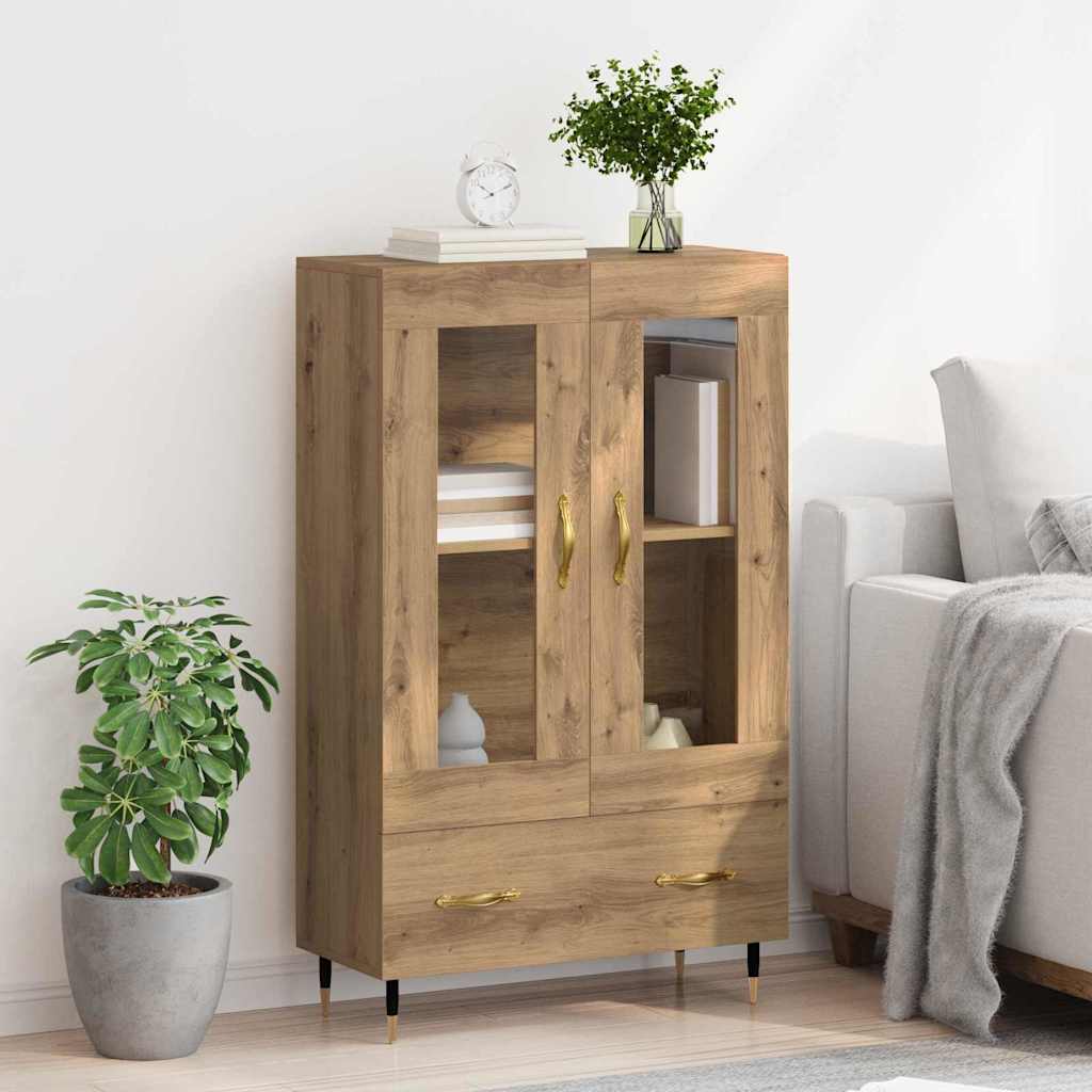 Haut Armoire avec tiroir Chêne artisanal 69,5 x 31 x 115 cm - XIOS