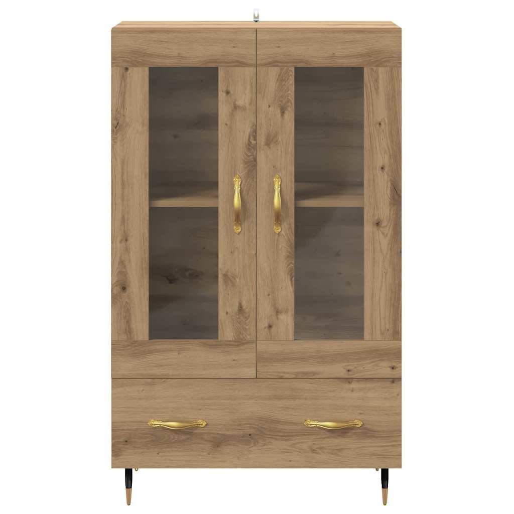Haut Armoire avec tiroir Chêne artisanal 69,5 x 31 x 115 cm - XIOS