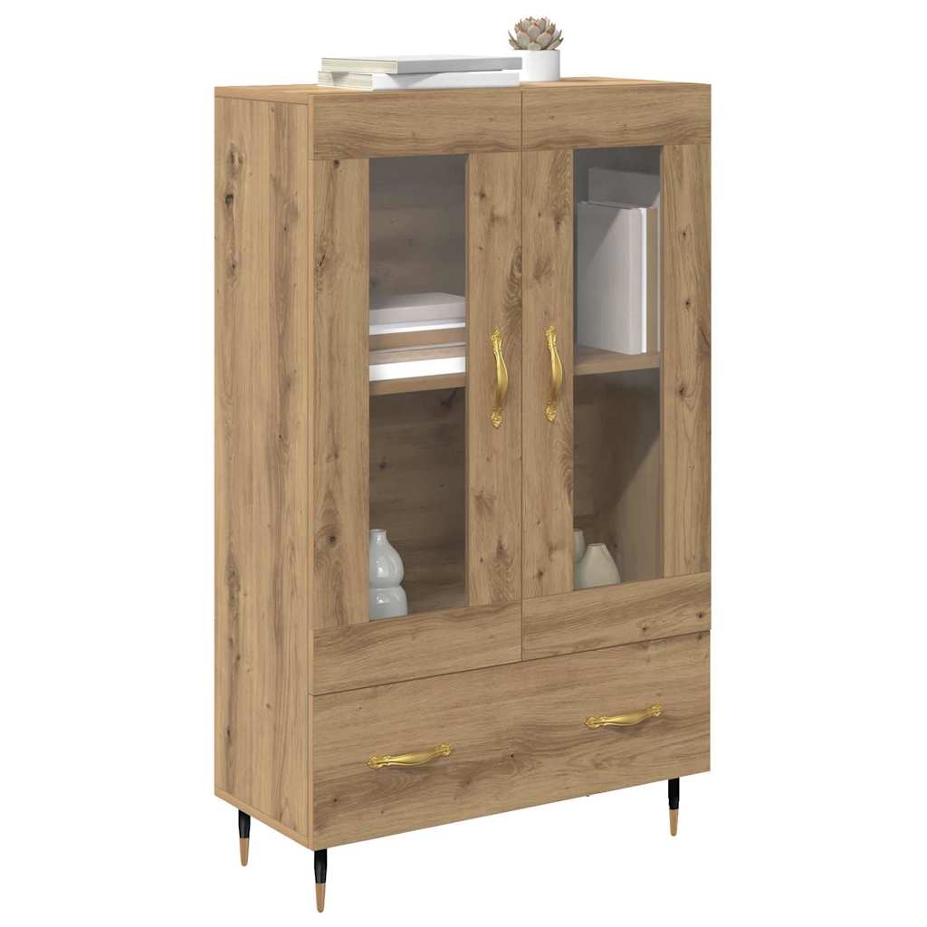Haut Armoire avec tiroir Chêne artisanal 69,5 x 31 x 115 cm - XIOS