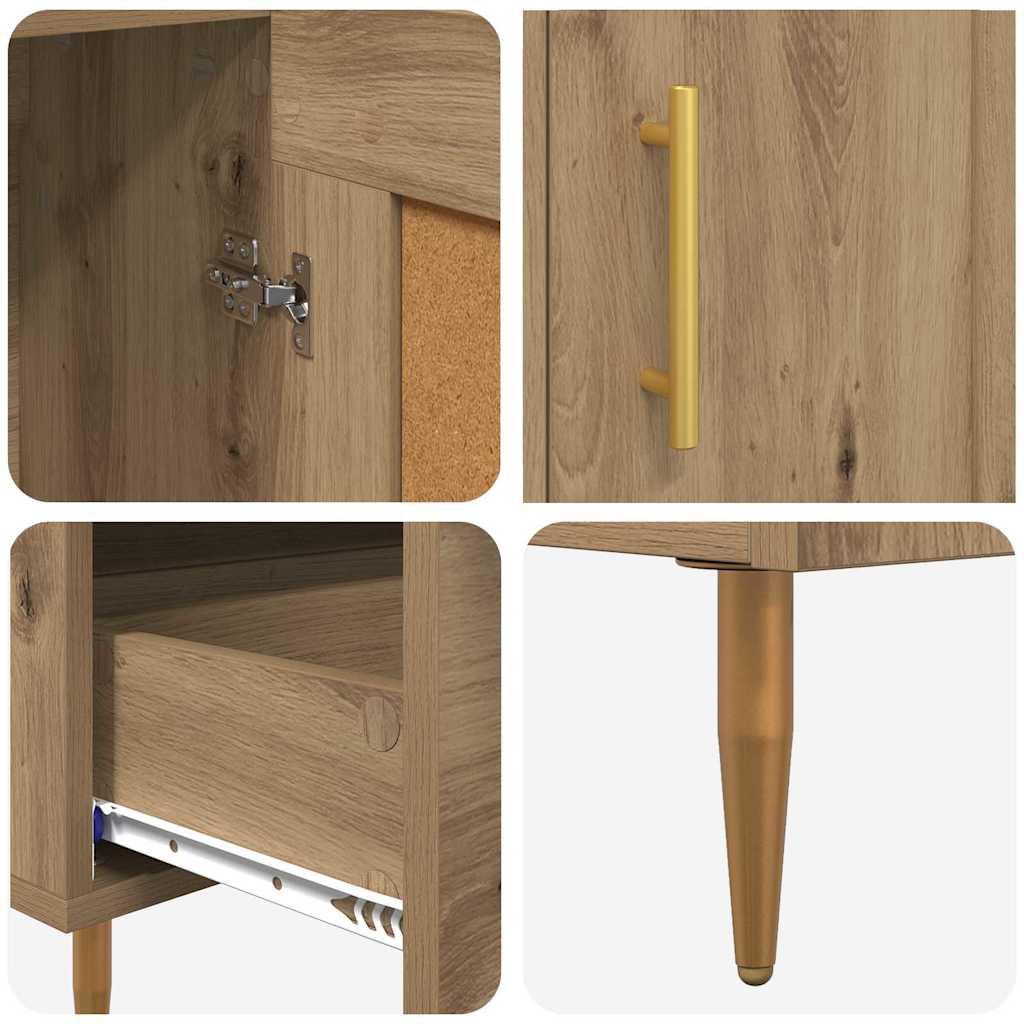 Haut Armoire avec tiroir Chêne artisanal 69,5 x 31 x 115 cm - XIOS