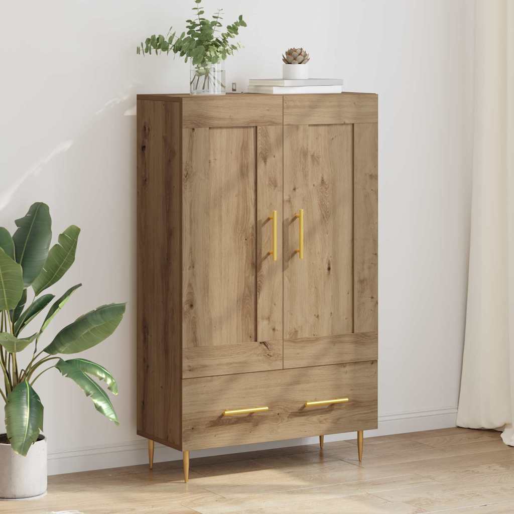 Haut Armoire avec tiroir Chêne artisanal 69,5 x 31 x 115 cm - XIOS