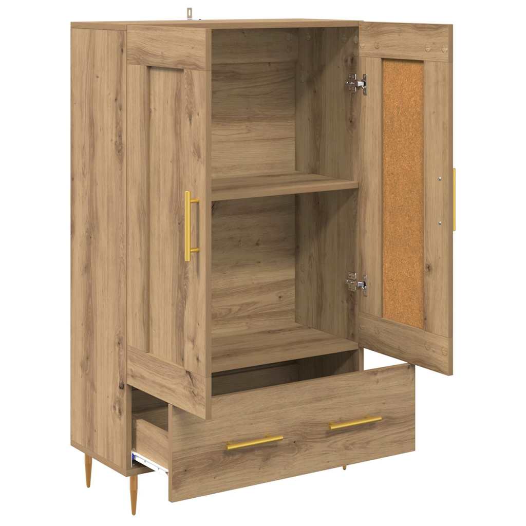 Haut Armoire avec tiroir Chêne artisanal 69,5 x 31 x 115 cm - XIOS