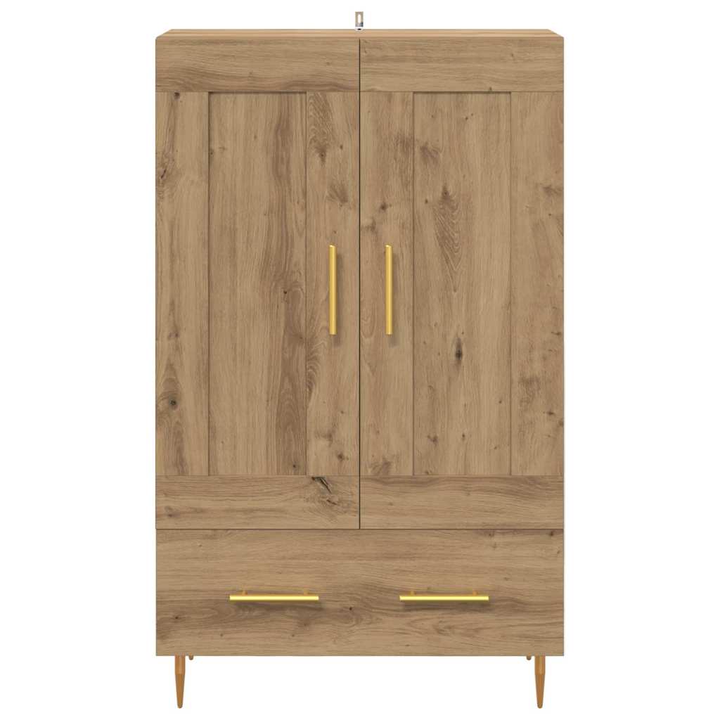 Haut Armoire avec tiroir Chêne artisanal 69,5 x 31 x 115 cm - XIOS