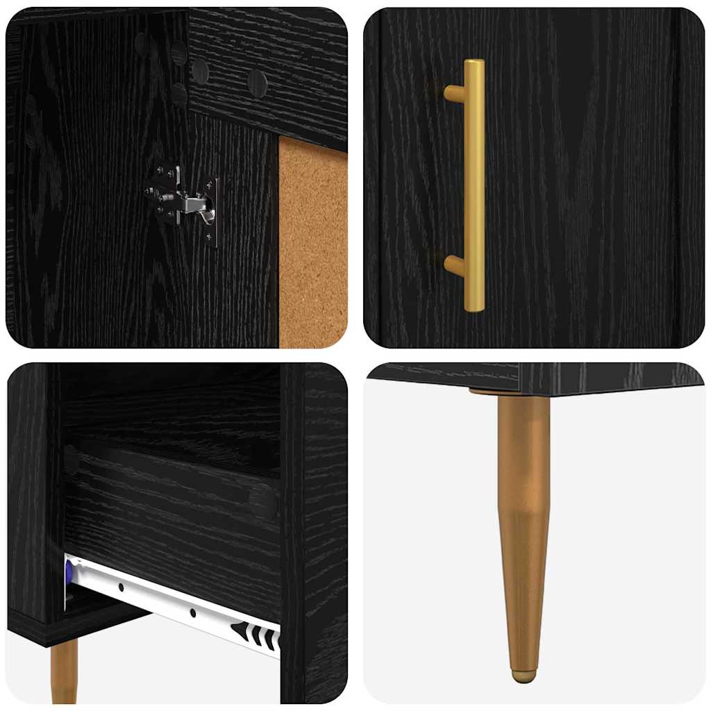 Haut Armoire Chêne noir 69,5 x 31 x 115 cm Bois d'ingénierie - XIOS