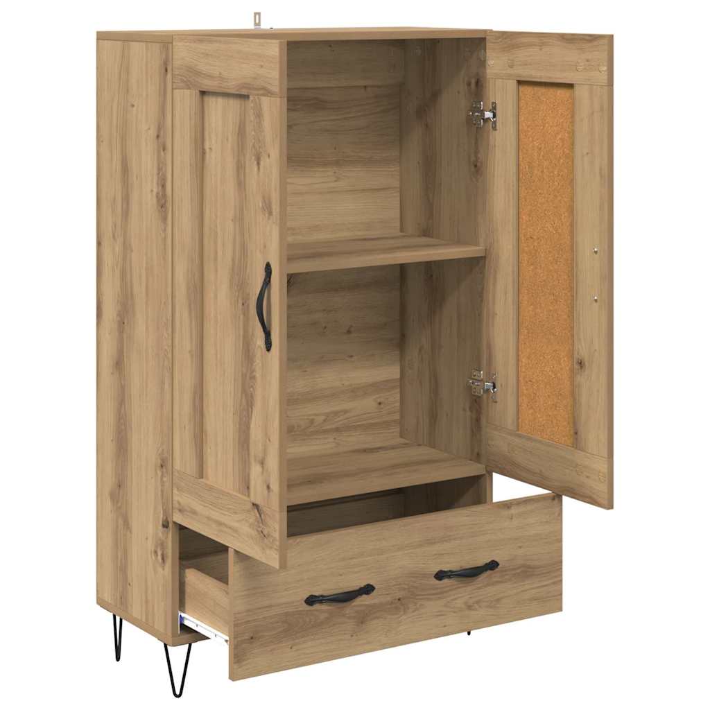 Haut Armoire avec tiroir Chêne artisanal 69,5 x 31 x 115 cm - XIOS