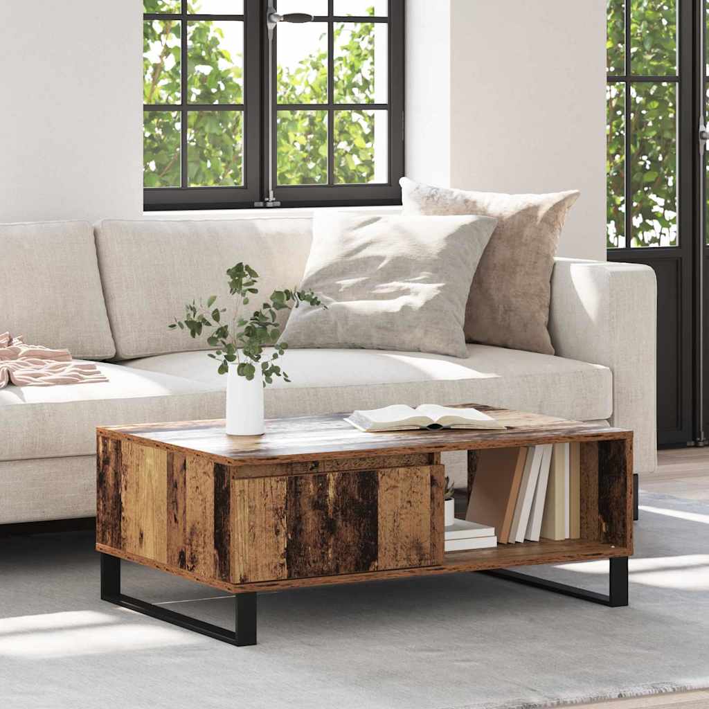 Table basse Bois Ancien 90 x 60 x 35 cm Bois d'ingénierie - XIOS