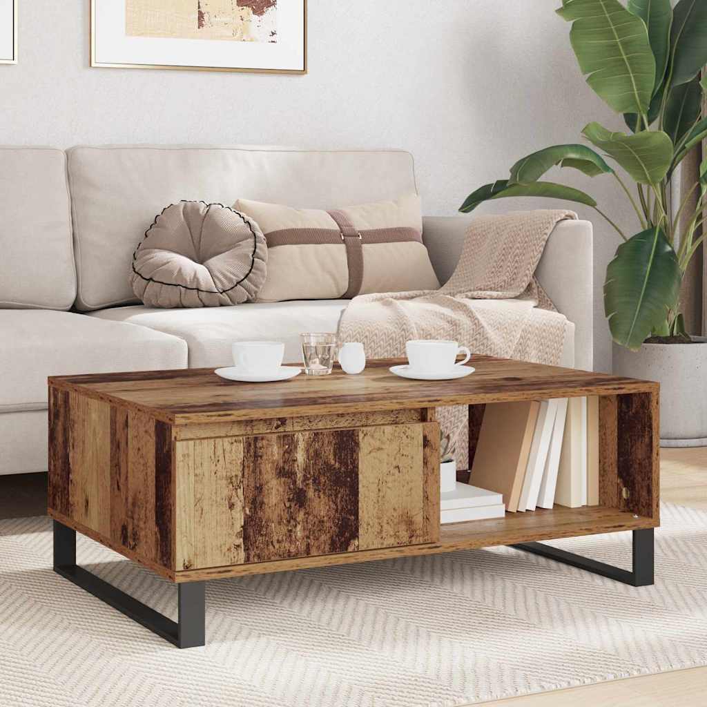 Table basse Bois Ancien 90 x 60 x 35 cm Bois d'ingénierie - XIOS