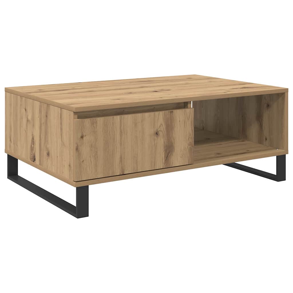 Table basse Chêne artisanal 90 x 60 x 35 cm Bois d'ingénierie - XIOS