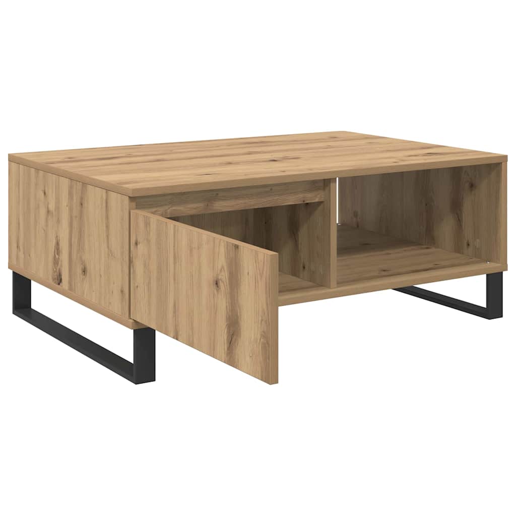 Table basse Chêne artisanal 90 x 60 x 35 cm Bois d'ingénierie - XIOS