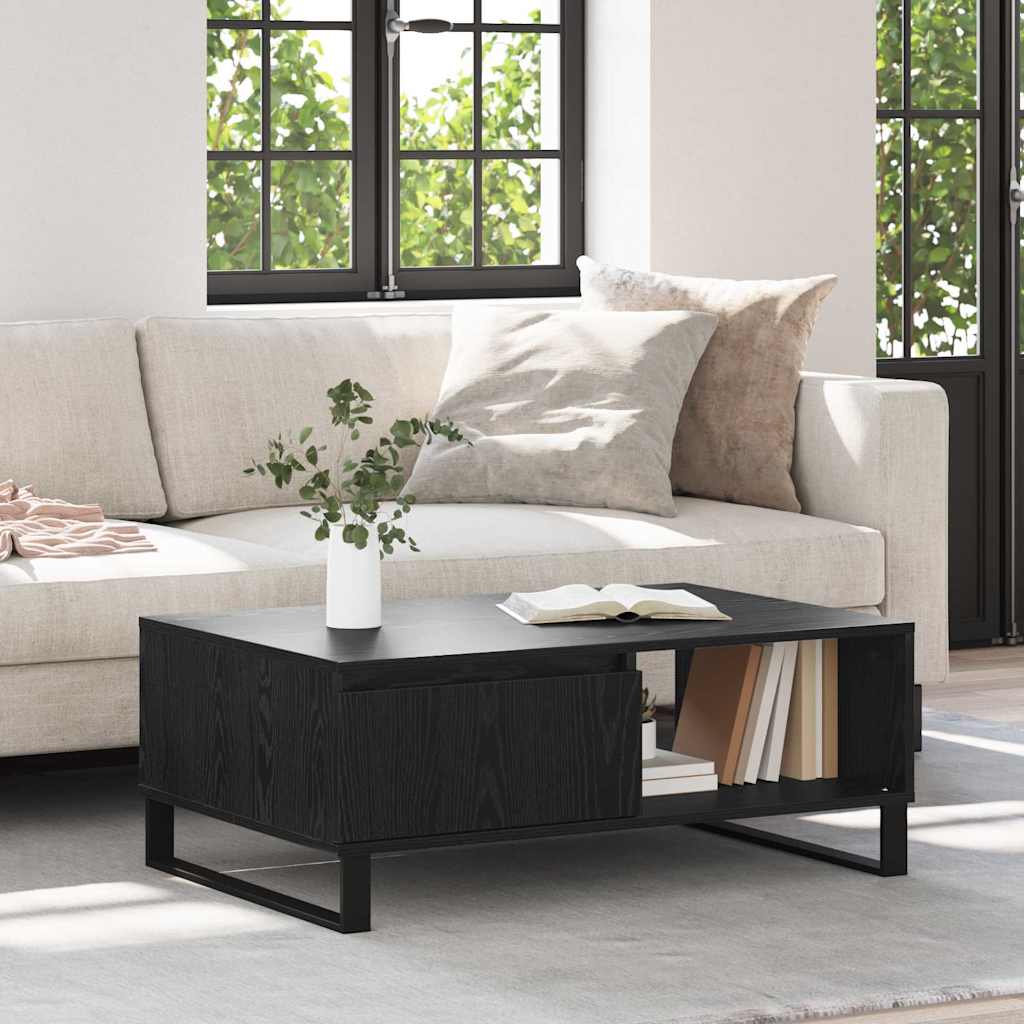 Table basse Chêne noir 90 x 60 x 35 cm Bois d'ingénierie - XIOS