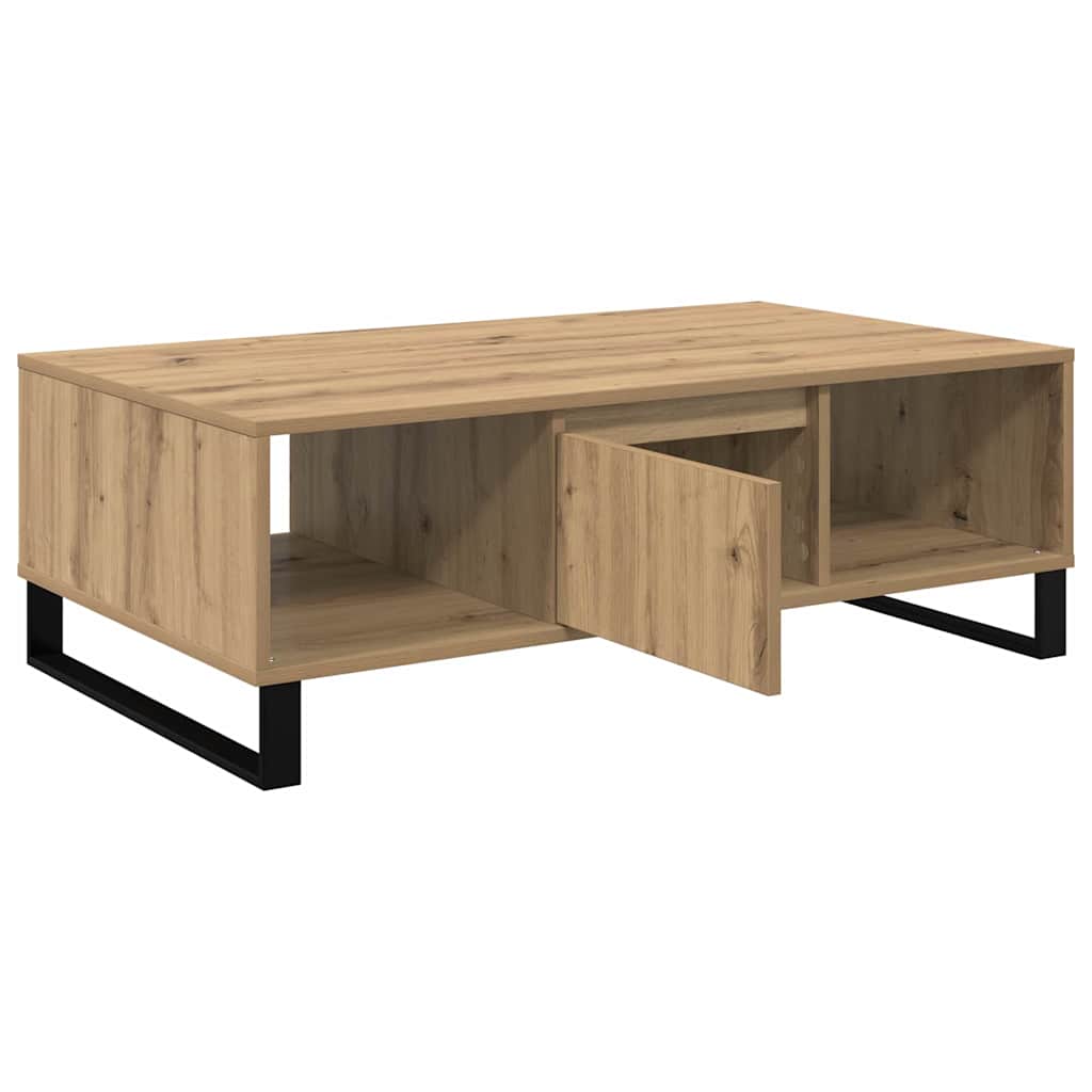 Table basse Chêne artisanal 104 x 60 x 35 cm Bois d'ingénierie - XIOS