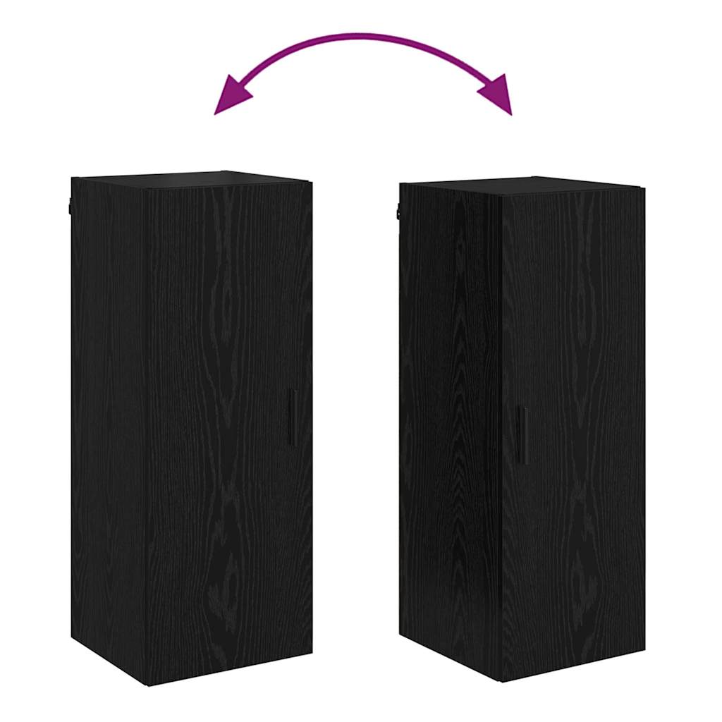 Meuble mural Chêne noir 34,5 x 34 x 90 cm Bois d'ingénierie - XIOS
