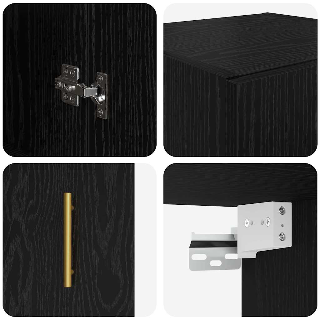 Meuble mural Chêne noir 34,5 x 34 x 90 cm - XIOS