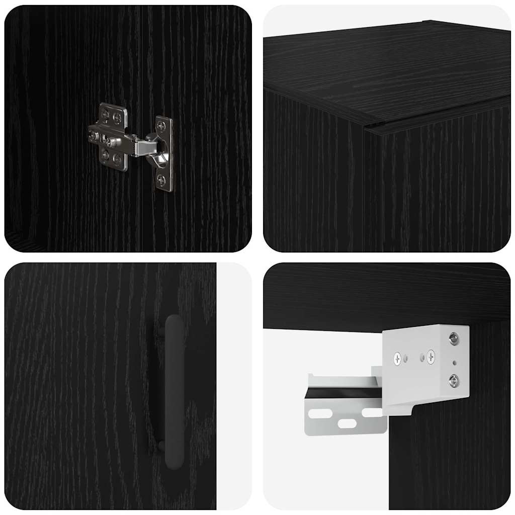 Meuble mural Chêne noir 34,5 x 34 x 90 cm - XIOS