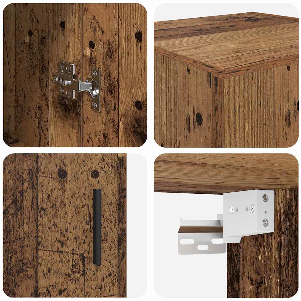 Meuble mural Bois Ancien 34,5 x 34 x 90 cm - XIOS