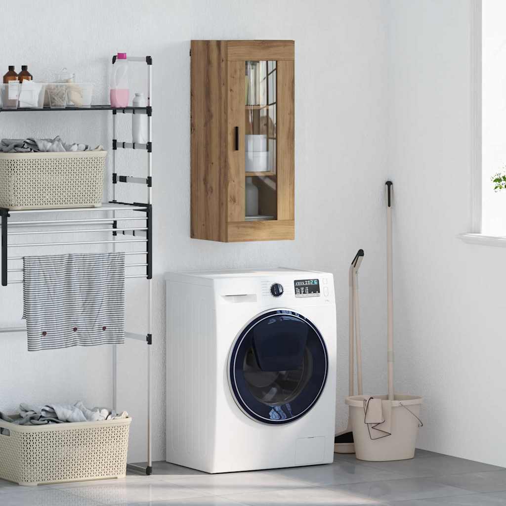 Meuble mural Chêne artisanal 34,5 x 34 x 90 cm - XIOS