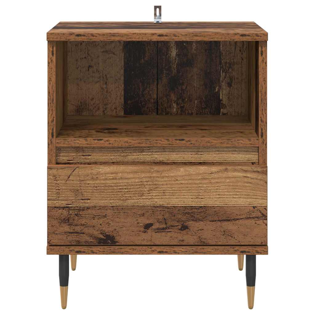 Cabinet de chevet avec tiroir 2 pcs Bois ancien 40 x 35 x 50 cm - XIOS