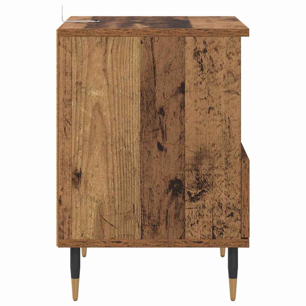 Cabinet de chevet avec tiroir 2 pcs Bois ancien 40 x 35 x 50 cm - XIOS