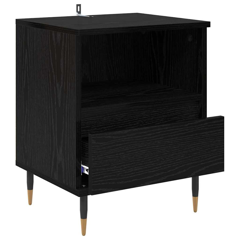Cabinet de chevet avec tiroir 2 pcs Chêne noir 40 x 35 x 50 cm - XIOS