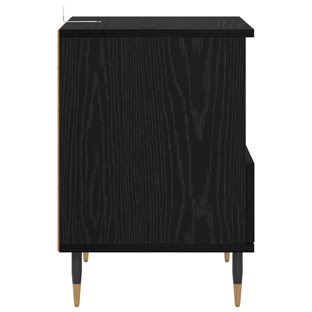 Cabinet de chevet avec tiroir 2 pcs Chêne noir 40 x 35 x 50 cm - XIOS