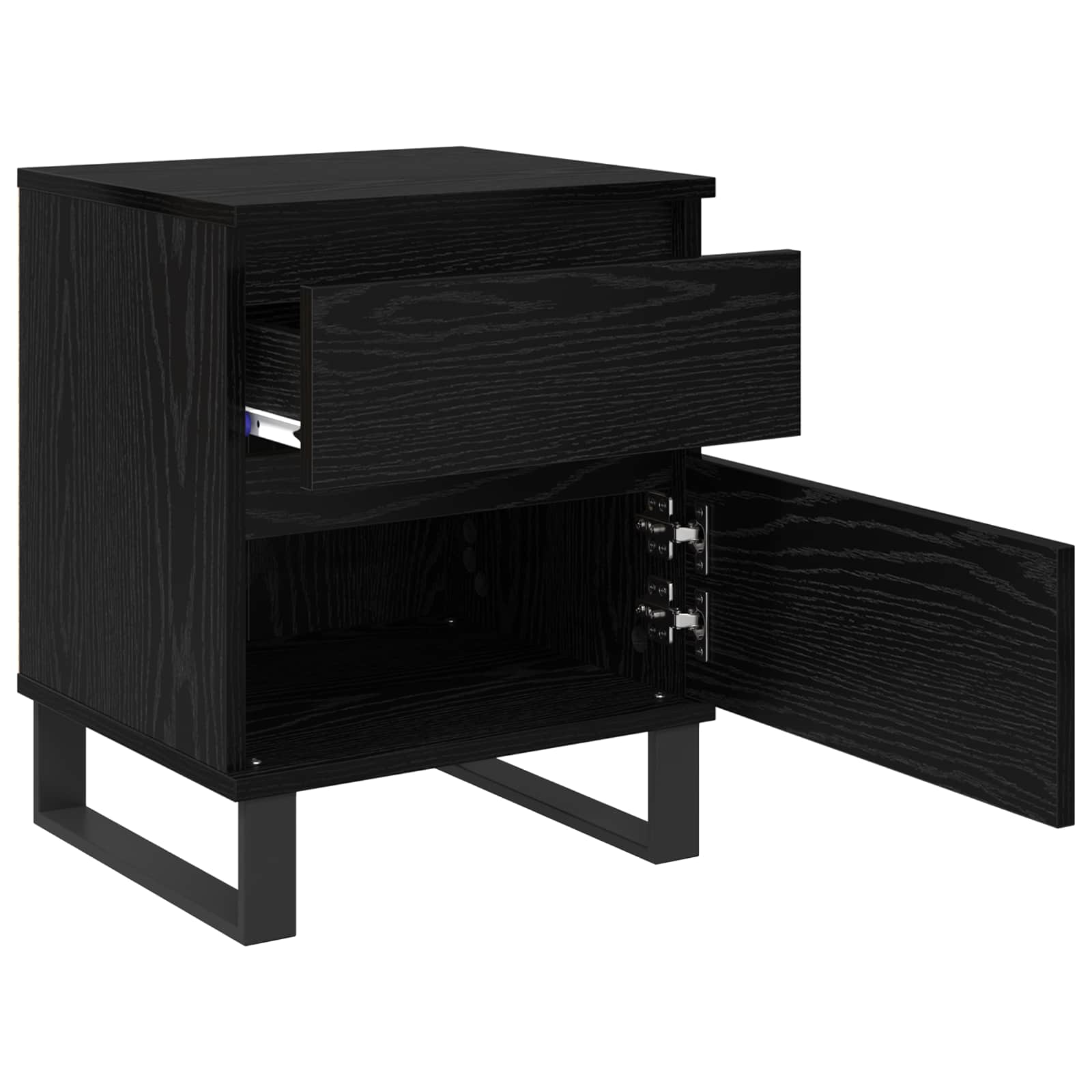 Cabinet de chevet avec tiroir 2 pcs Chêne noir 40 x 35 x 50 cm - XIOS