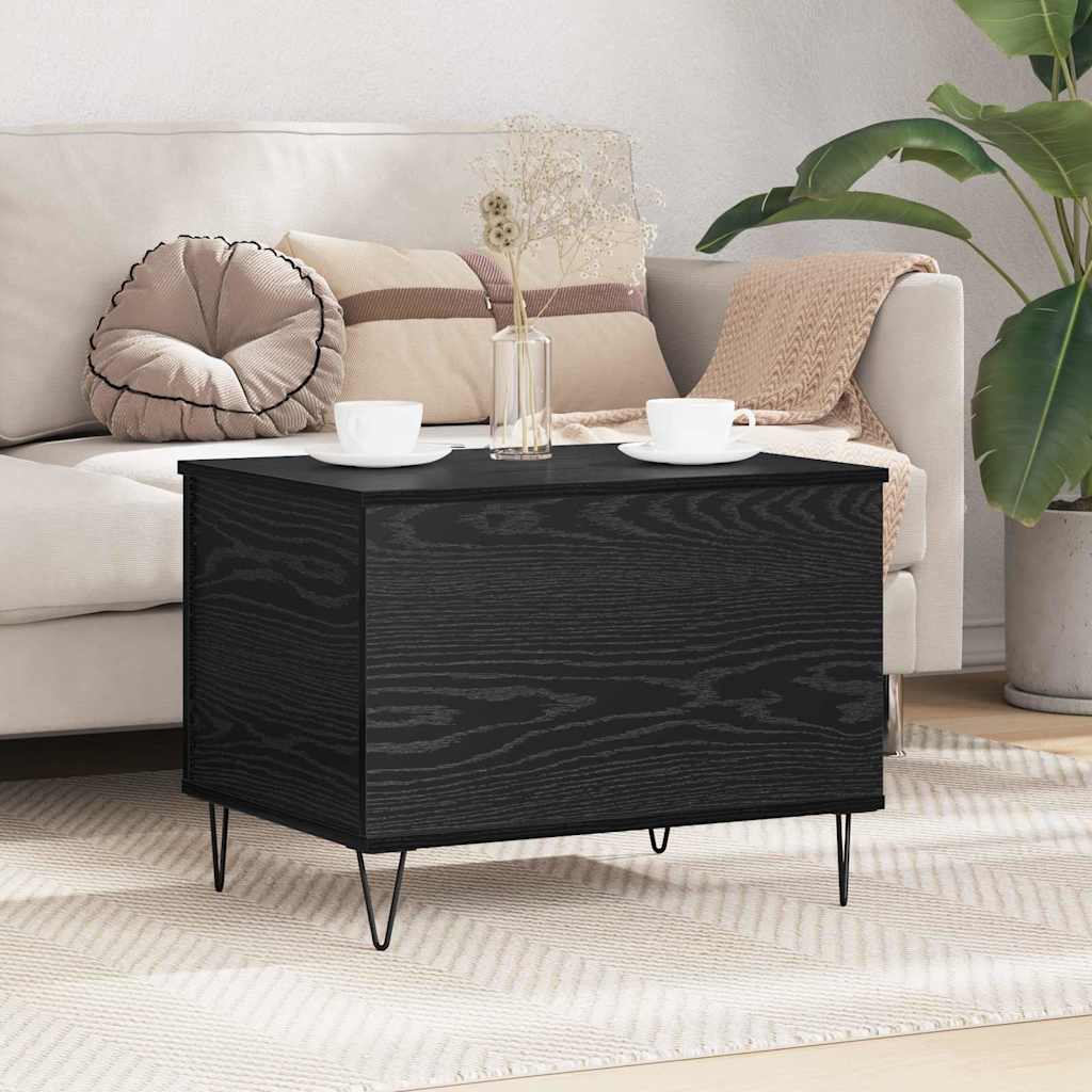 Table basse Chêne noir 60 x 44,5 x 45 cm Bois d'ingénierie
