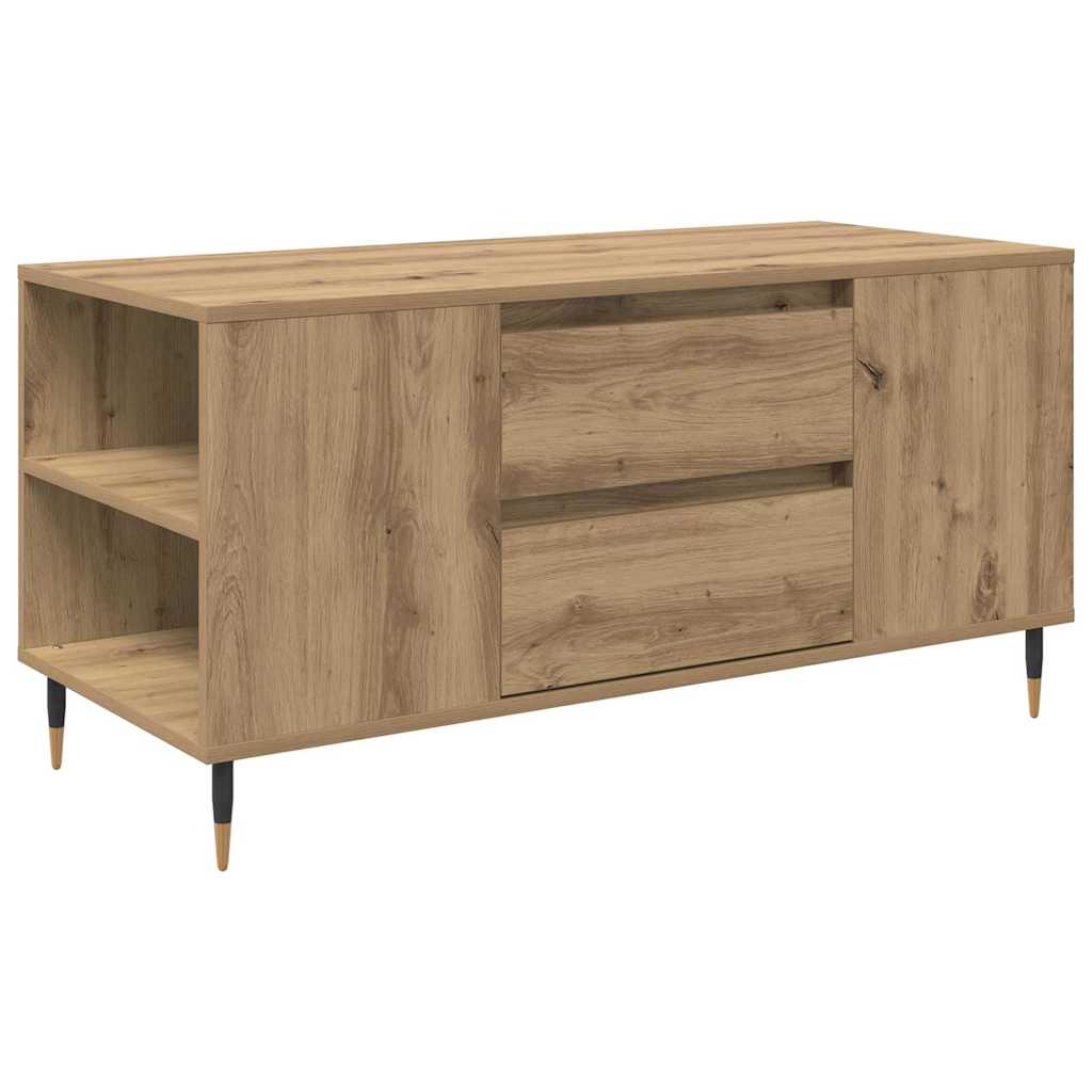 Table basse avec tiroir Chêne artisanal 102 x 44,5 x 50 cm - XIOS