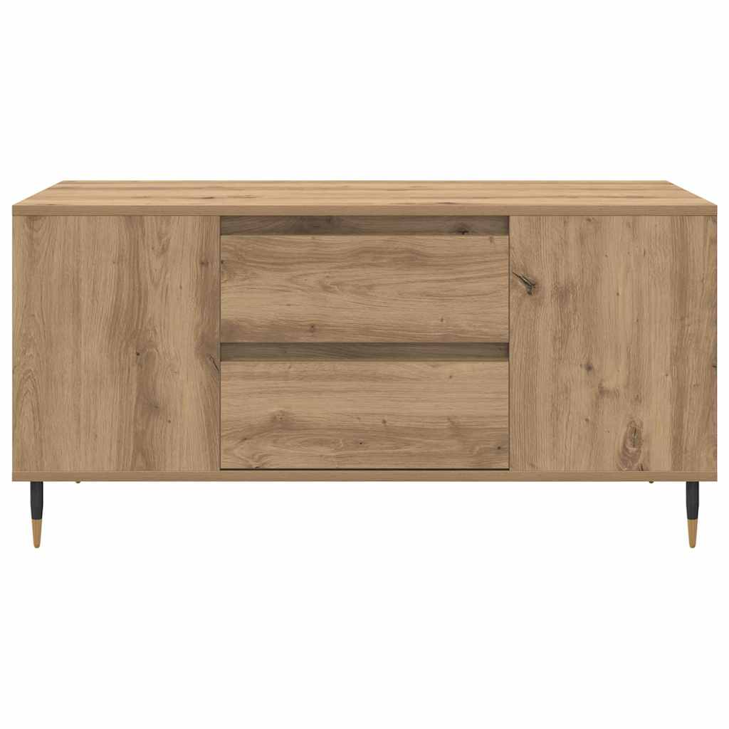Table basse avec tiroir Chêne artisanal 102 x 44,5 x 50 cm - XIOS