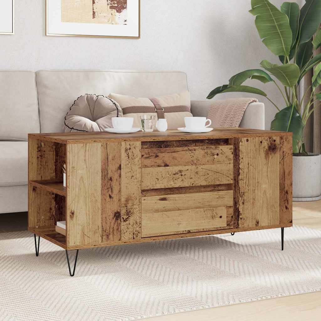 Table basse Bois Ancien 102 x 44,5 x 50 cm Bois d'ingénierie - XIOS