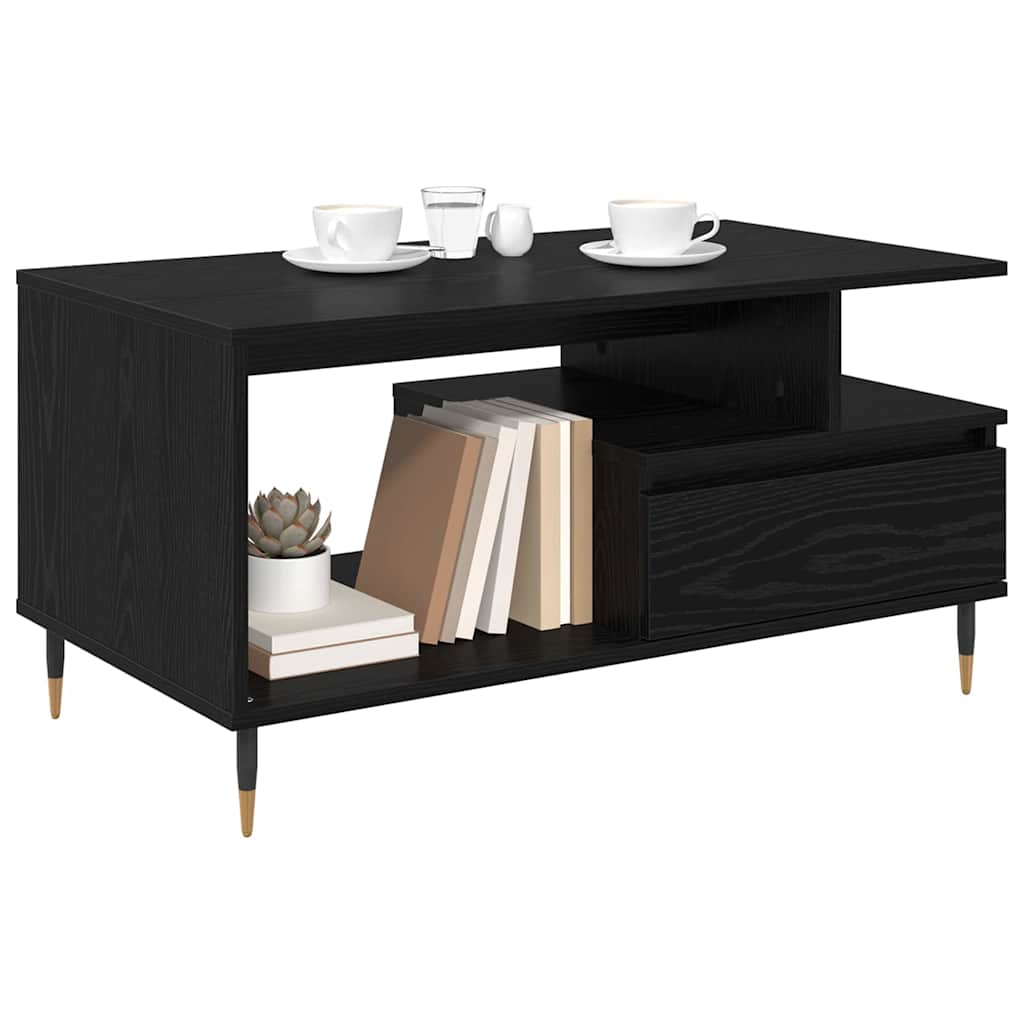 Table basse Chêne noir 90 x 49 x 45 cm Bois d'ingénierie - XIOS