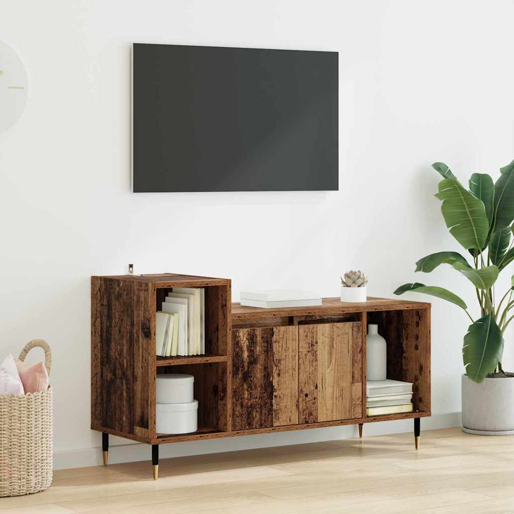 Meuble TV 100 x 35 x 55 cm Bois Ancien Bois d'ingénierie - XIOS
