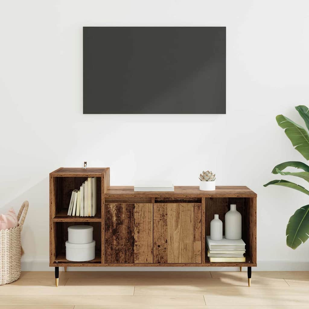 Meuble TV 100 x 35 x 55 cm Bois Ancien Bois d'ingénierie - XIOS