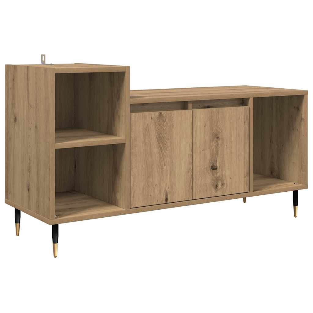 Meuble TV Chêne artisanal 100 x 35 x 55 cm Bois d'ingénierie - XIOS