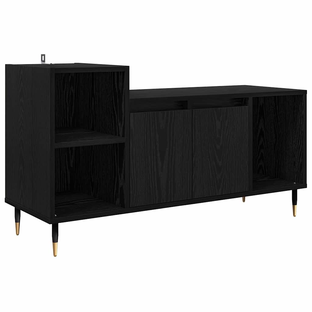 Meuble TV Chêne noir 100 x 35 x 55 cm Bois d'ingénierie - XIOS