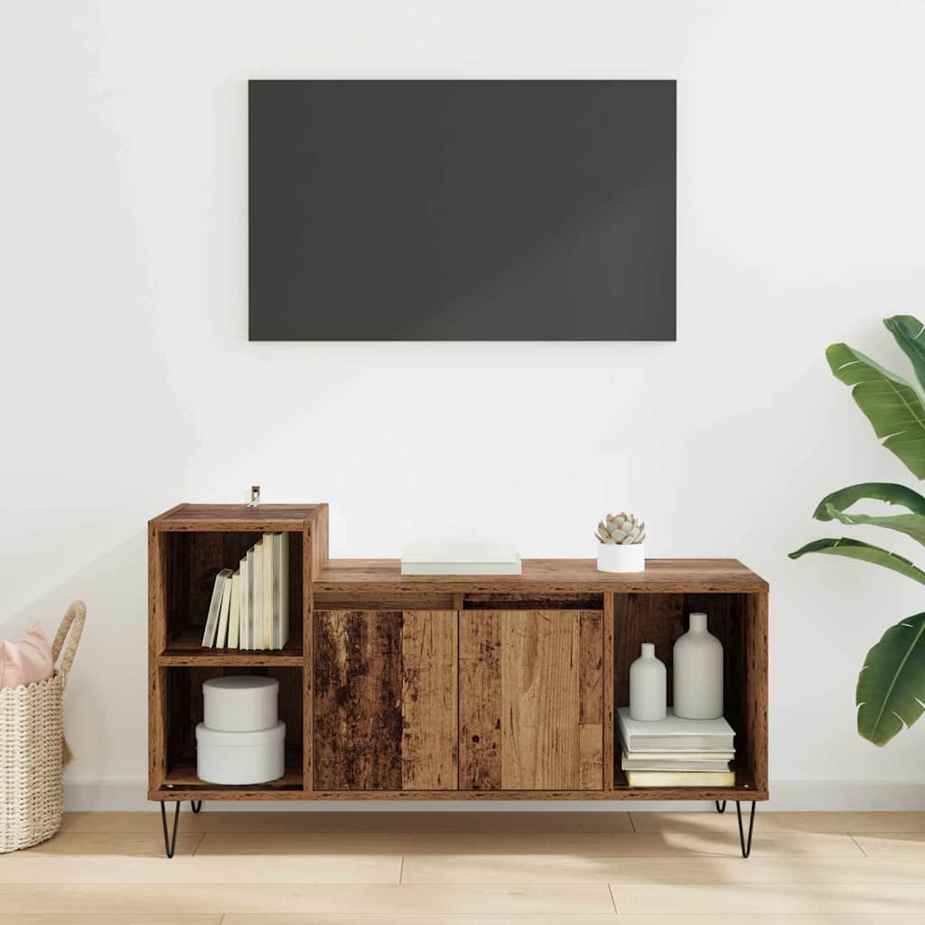 Meuble TV 100 x 35 x 55 cm Bois Ancien Bois d'ingénierie - XIOS