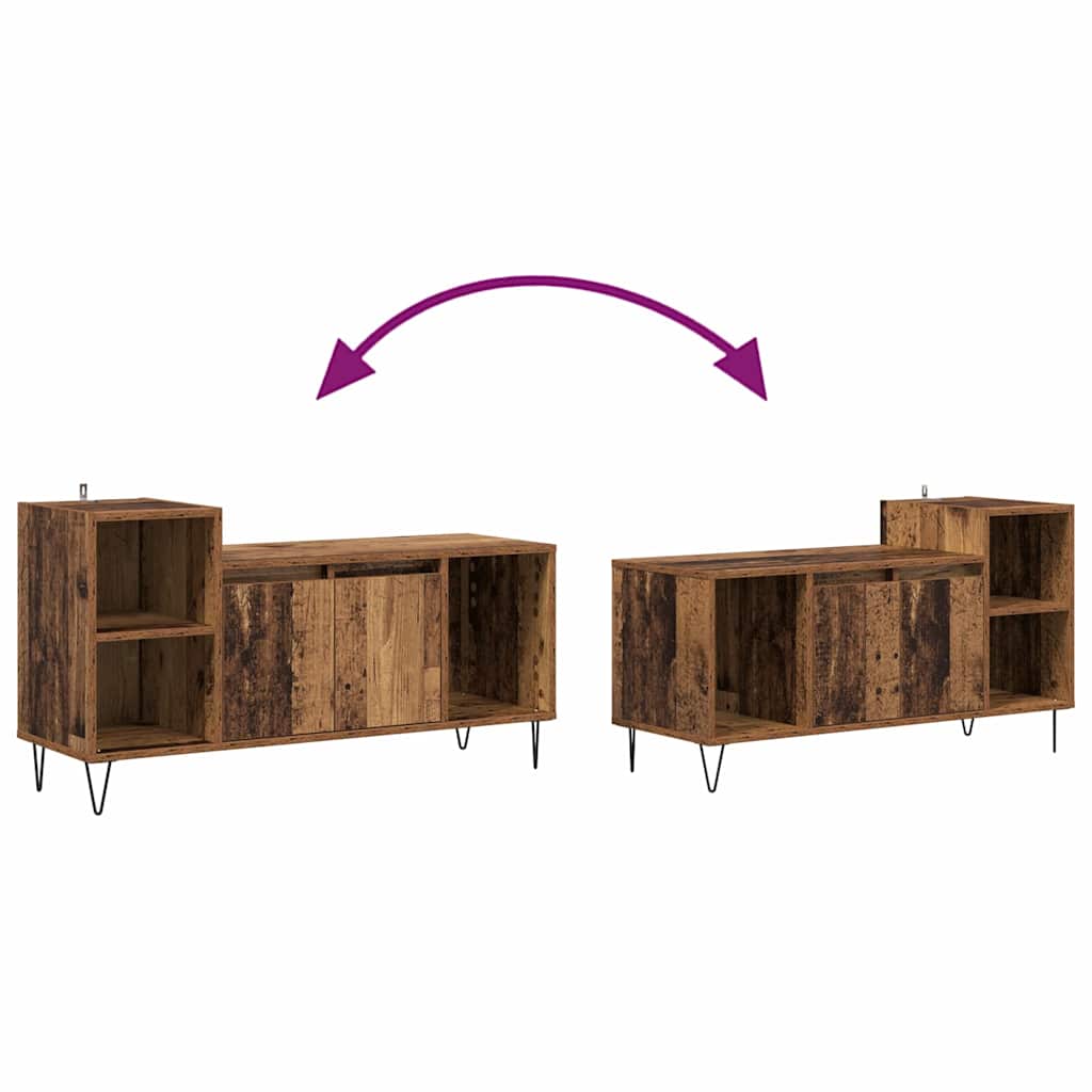 Meuble TV 100 x 35 x 55 cm Bois Ancien Bois d'ingénierie - XIOS