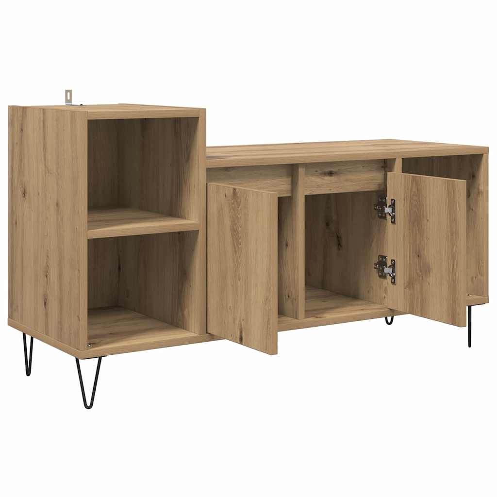 Meuble TV Chêne artisanal 100 x 35 x 55 cm Bois d'ingénierie - XIOS