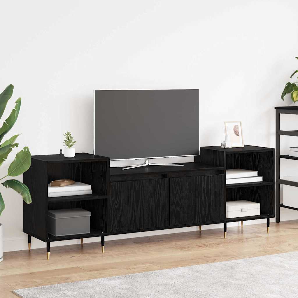 Meuble TV Chêne noir 160 x 35 x 55 cm Bois d'ingénierie - XIOS