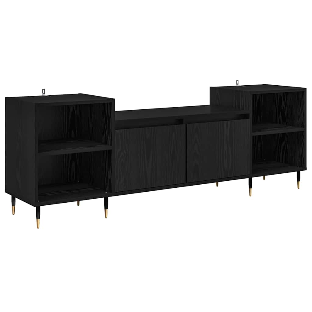 Meuble TV Chêne noir 160 x 35 x 55 cm Bois d'ingénierie - XIOS