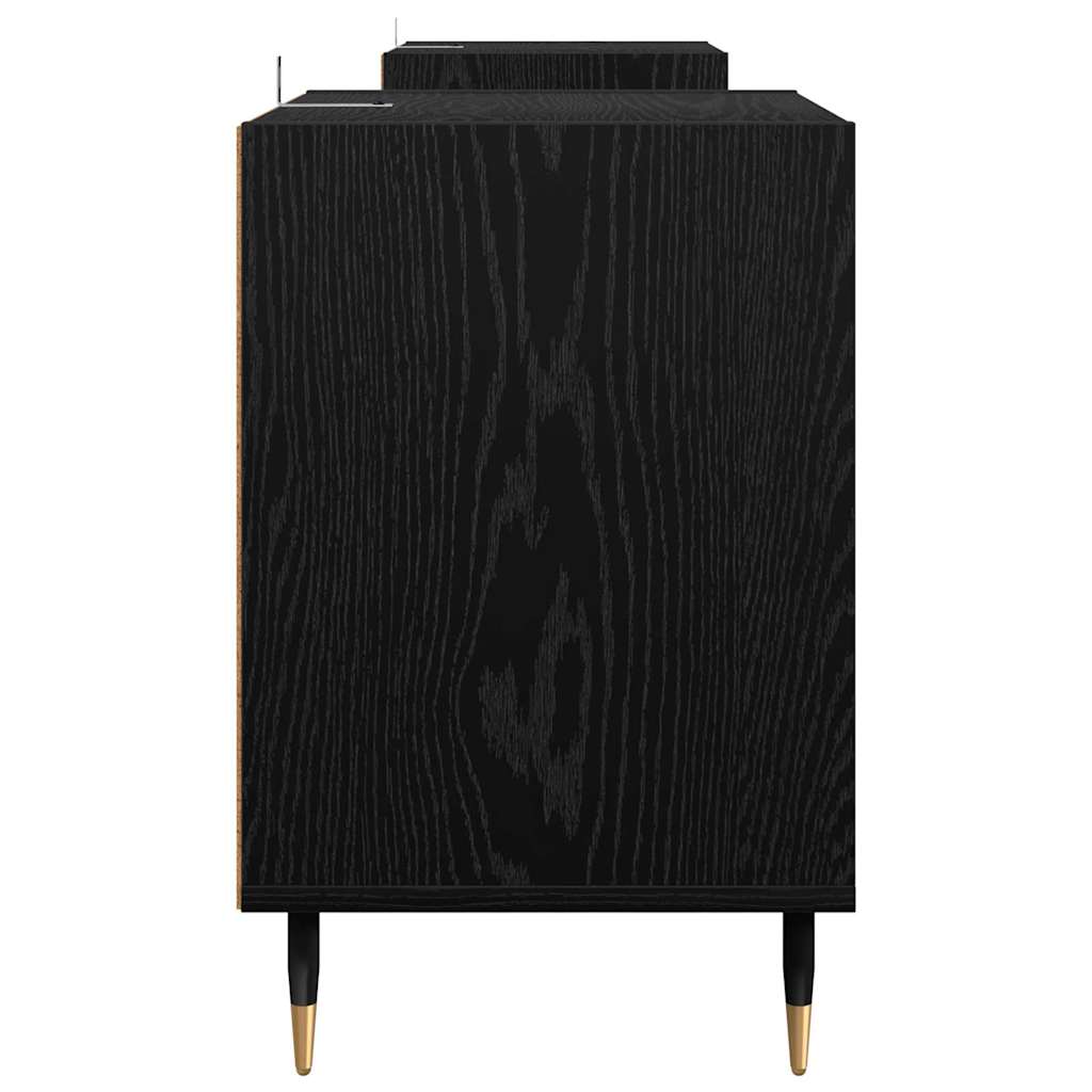 Meuble TV Chêne noir 160 x 35 x 55 cm Bois d'ingénierie - XIOS