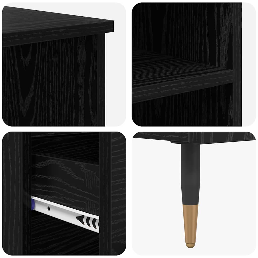 Haut Armoire Chêne noir 40 x 36 x 110 cm Bois d'ingénierie - XIOS