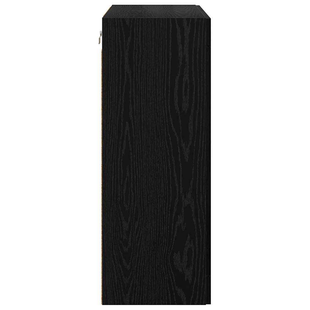 Meuble mural Chêne noir 69,5 x 34 x 90 cm Bois d'ingénierie - XIOS