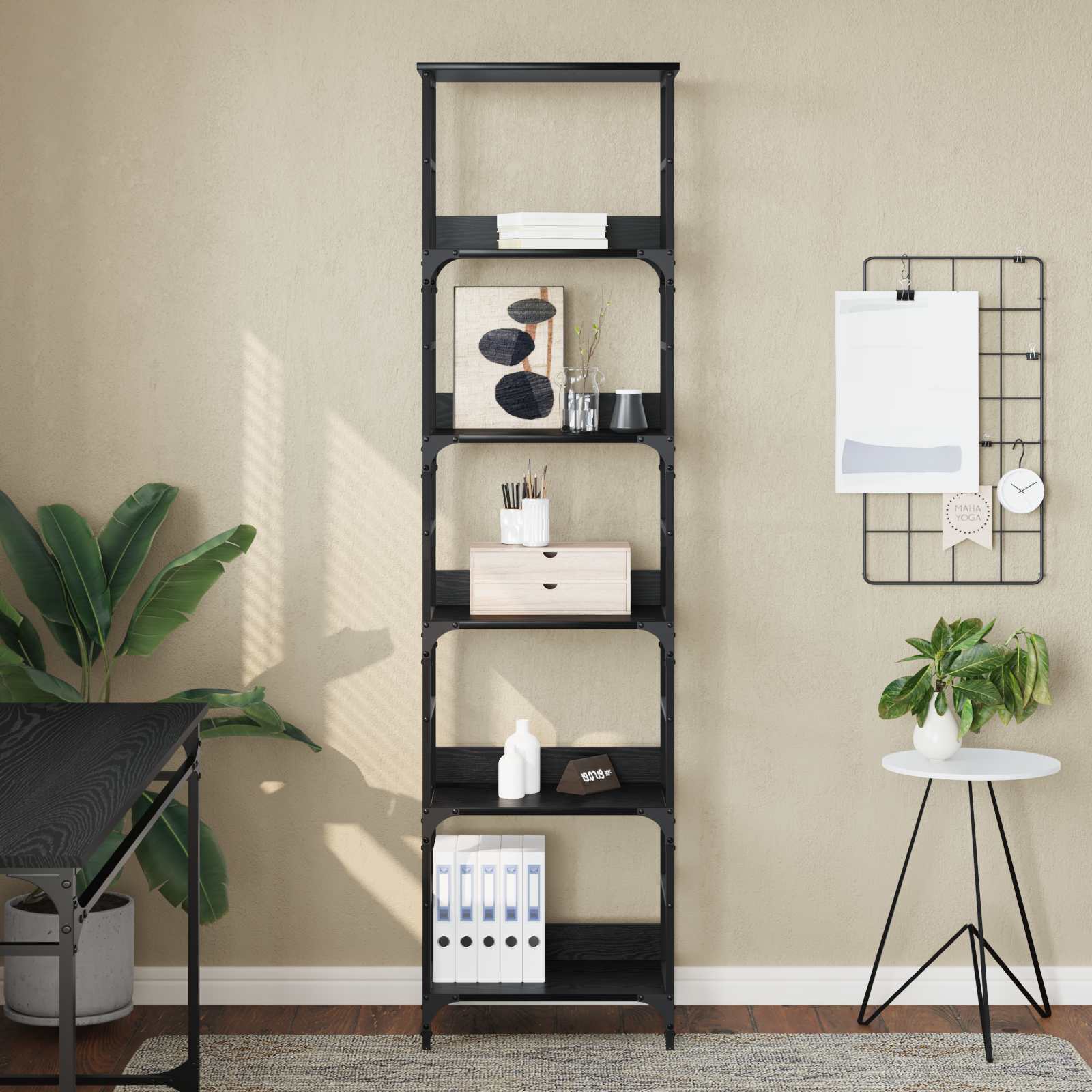 Étagère Chêne noir 50 x 33 x 188,5 cm Bois d'ingénierie - XIOS
