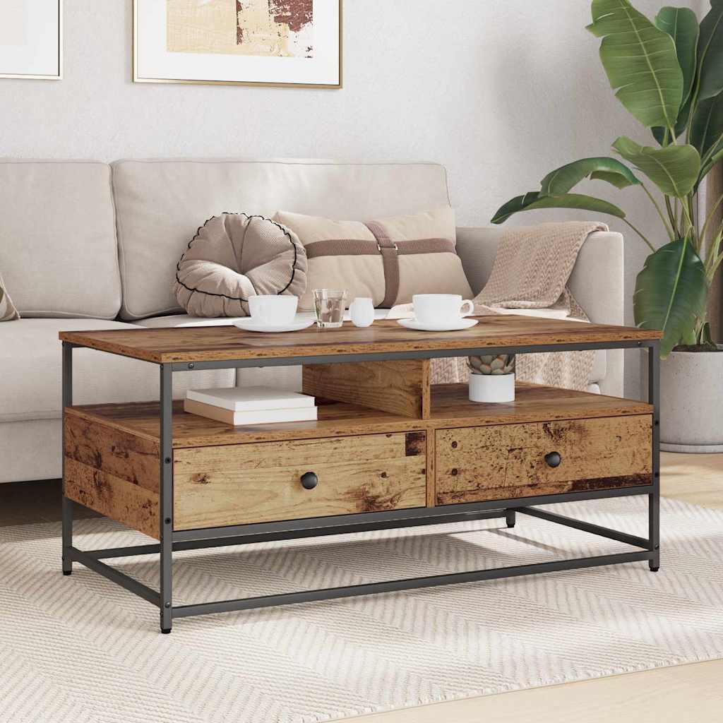 Table basse Bois ancien 100 x 51 x 45 cm Bois d'ingénierie - XIOS