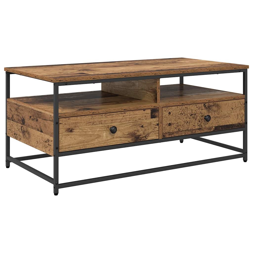 Table basse Bois ancien 100 x 51 x 45 cm Bois d'ingénierie - XIOS