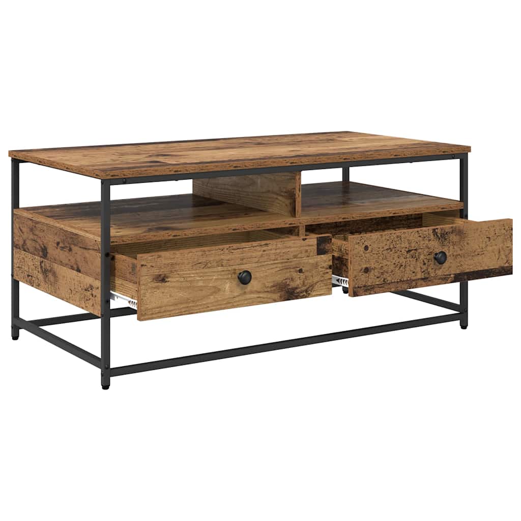 Table basse Bois ancien 100 x 51 x 45 cm Bois d'ingénierie - XIOS
