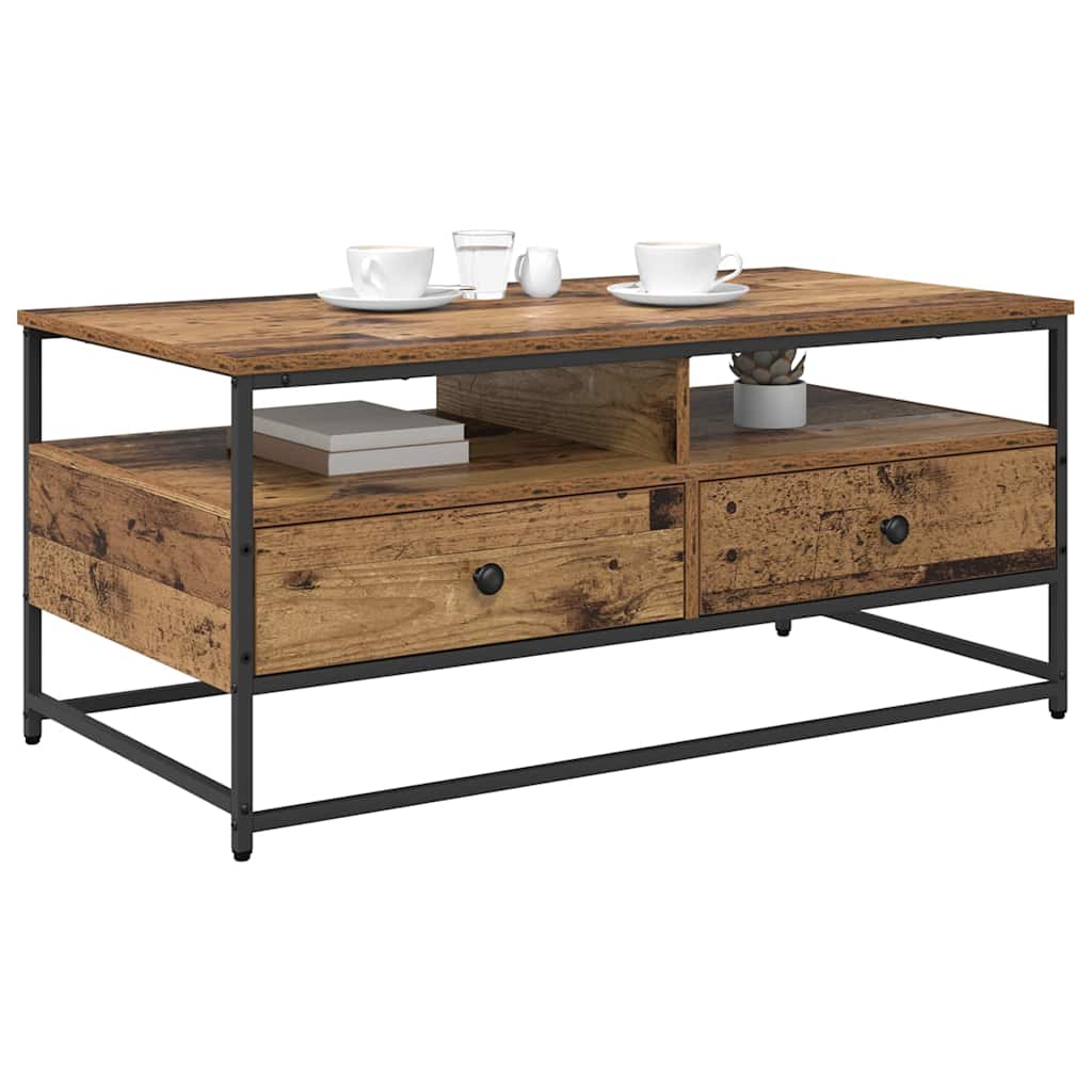 Table basse Bois ancien 100 x 51 x 45 cm Bois d'ingénierie - XIOS