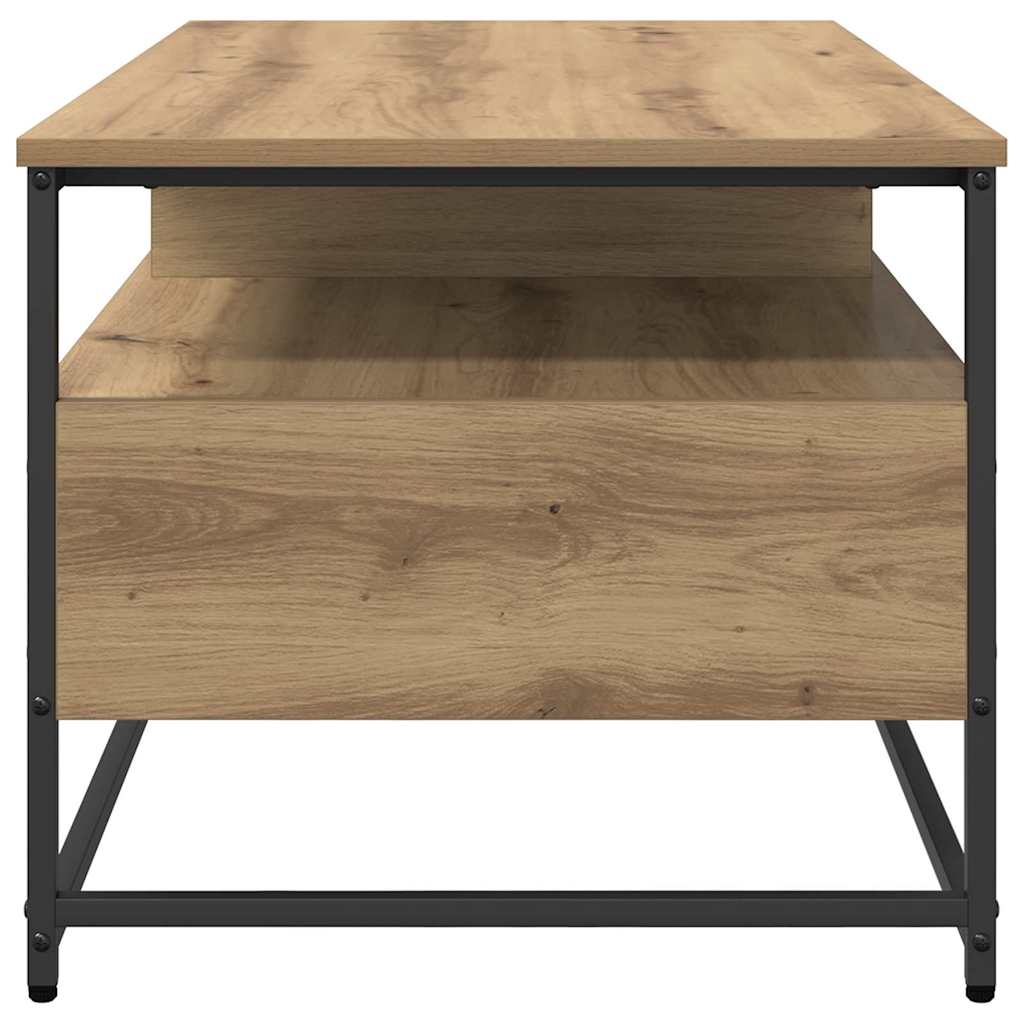 Table basse Chêne artisanal 100 x 51 x 45 cm Bois d'ingénierie - XIOS