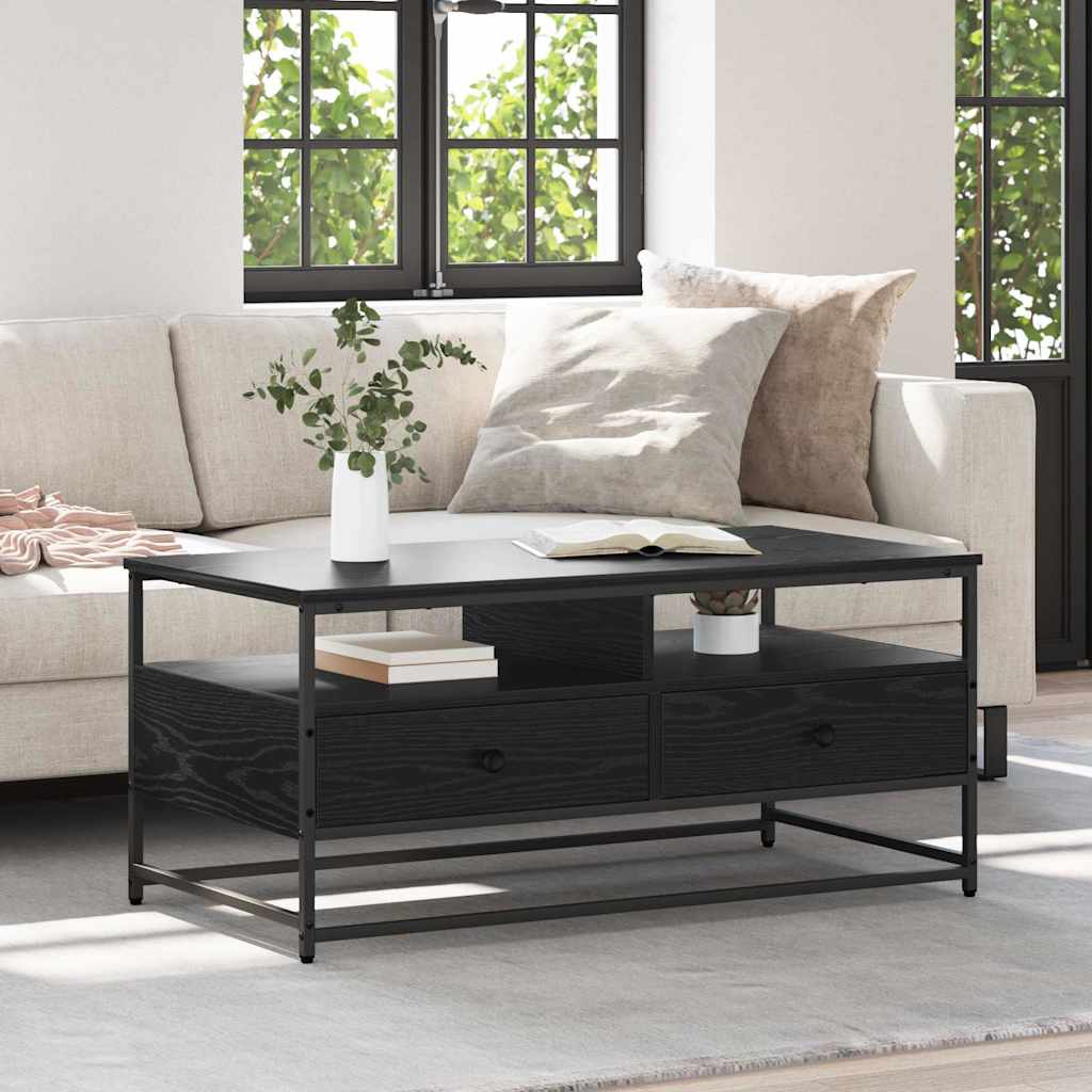 Table basse Chêne noir 100 x 51 x 45 cm Bois d'ingénierie - XIOS