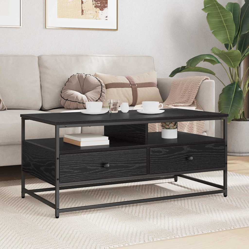 Table basse Chêne noir 100 x 51 x 45 cm Bois d'ingénierie - XIOS